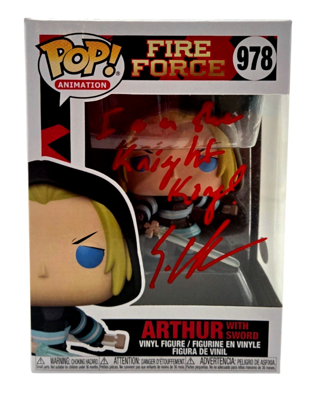Eric Vale Signed Funko Pop Arthur Fire Force Autograph Anime Manga JSA COA 1-620