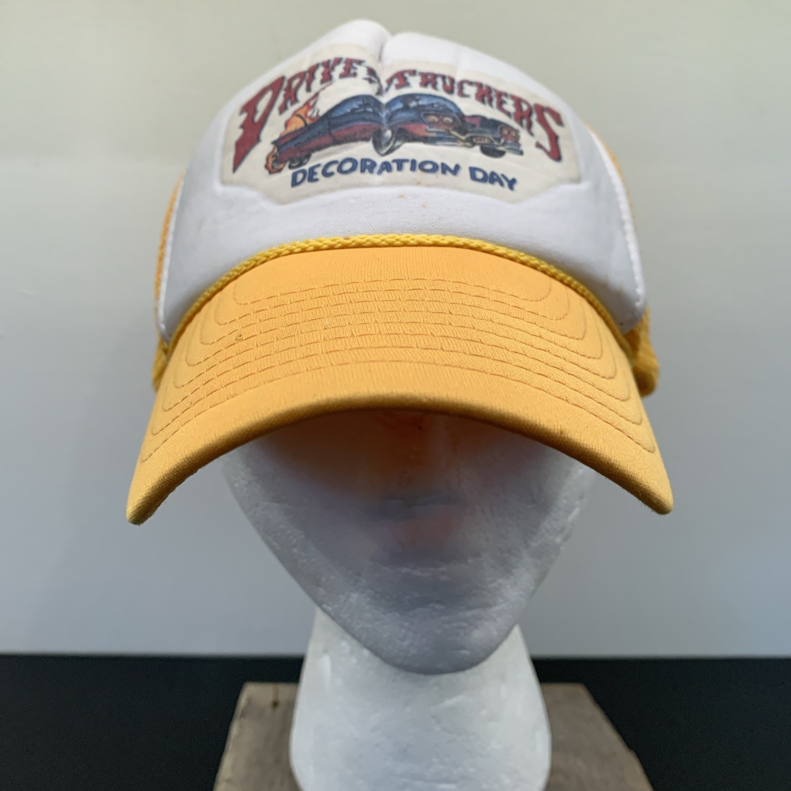 Vtg Drive-By Truckers Hat Decoration Day 2003 Trucker Cap Yellow Rope Wes Freed