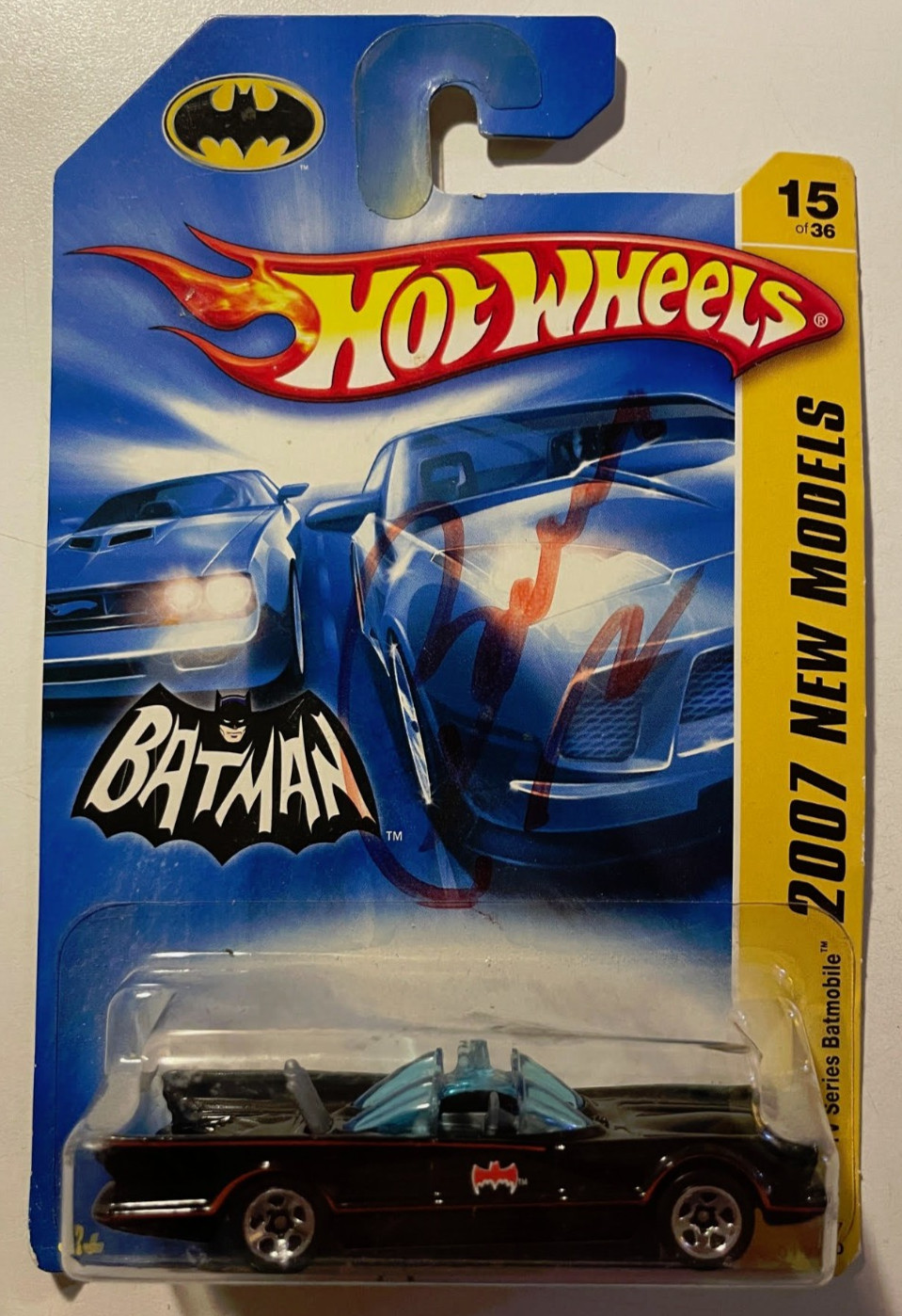 RARE SIGNED BY GEORGE BARRIS Hot Wheels Batman Batmobile (1966) NEW IN BOX