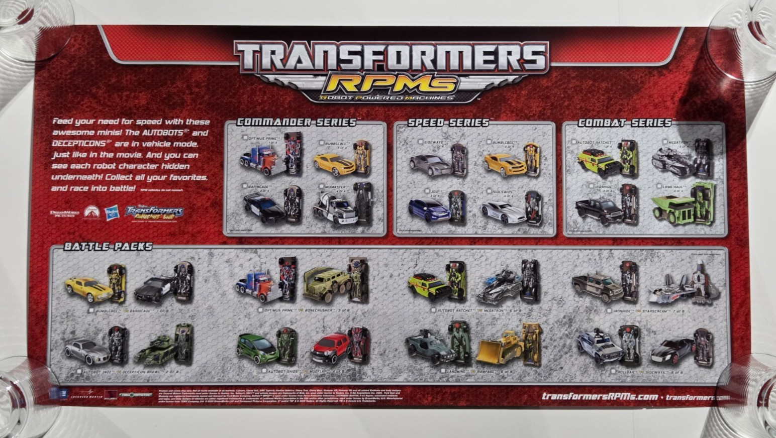 Transformers RPMs Devastator Showdown Promo Poster 30×16″ 2009 Hasbro