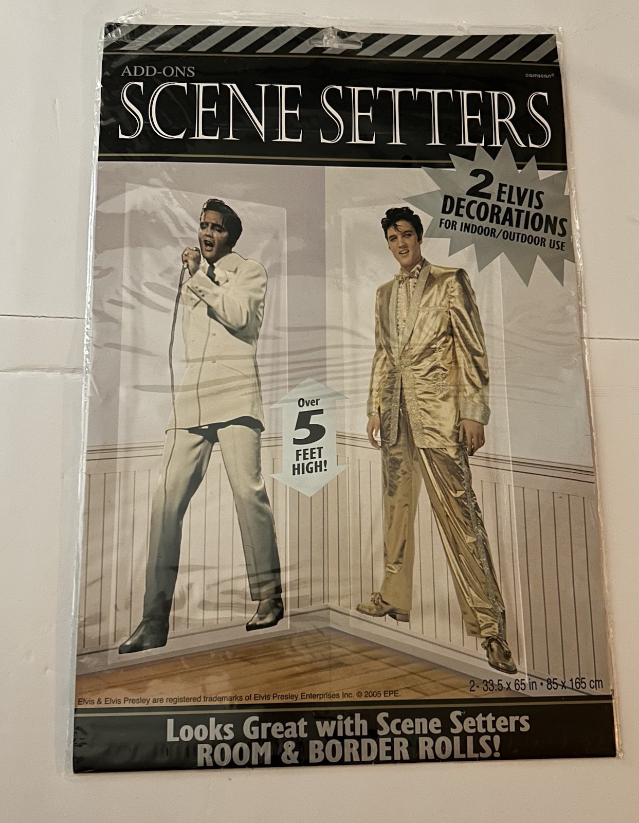 Elvis Presley Scene Setter Add On 2 Pc Elvis Decorations 5ft Indoor/Outdoor 2005