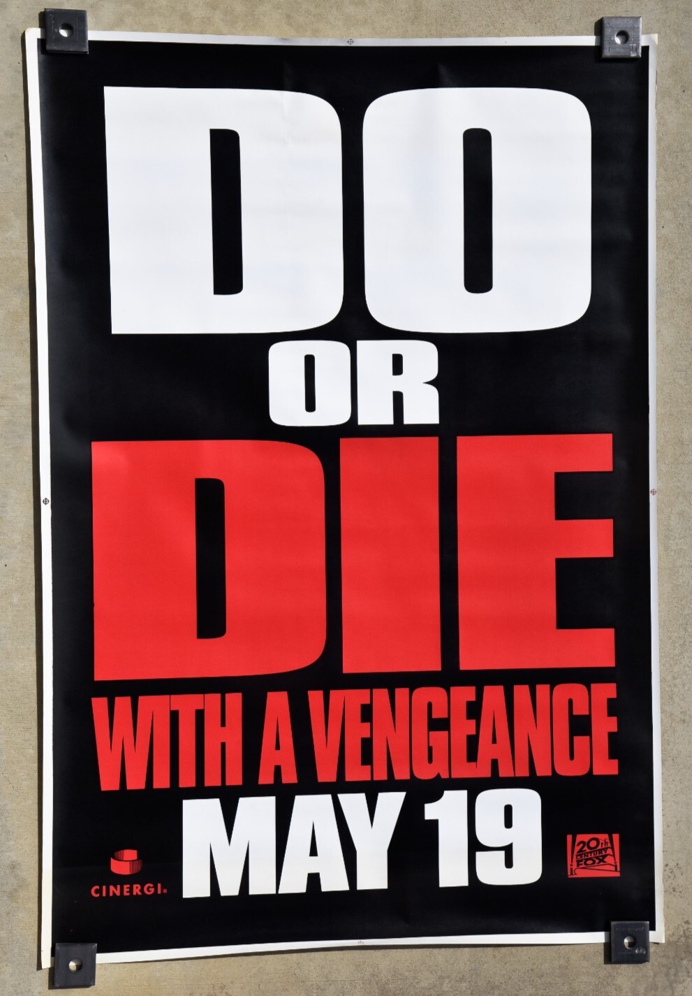 Die Hard 3 Do Or Die With A Vengeance 1995 Bruce Willis Bus Shelter Movie Poster