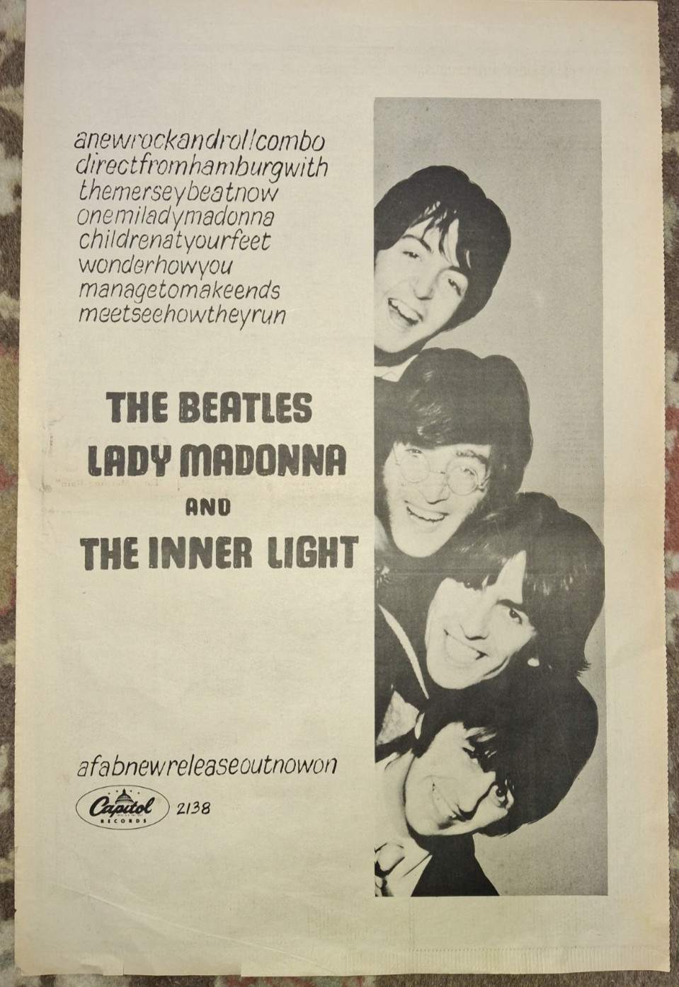 Vintage Music Ads Taken from the LA Free Press in the 60s and 70s