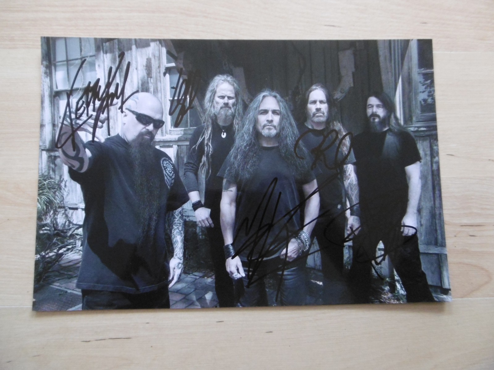 Kerry King Band Paul Bostaph “Slayer” signed 8×12 inch photo autographs ACOA