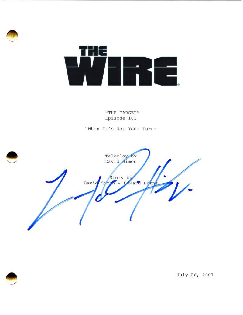 Lawrence Gilliard Jr Signed Autograph The Wire Pilot Script – D’Angelo Barksdale