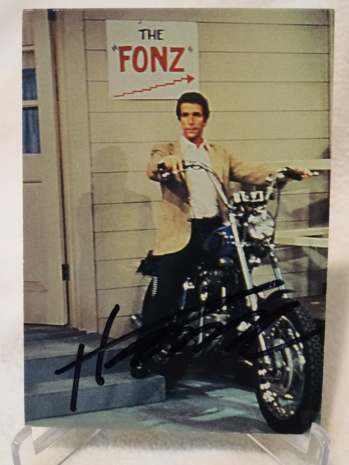 Henry Winkler autograph card Happy Days The Fonz