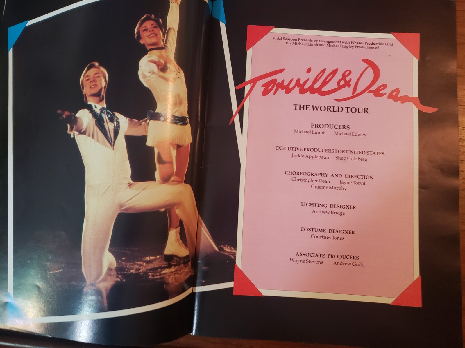 1986 Torvill & Dean Ice Skating Large 13 x 9 1/2″ World Tour Program Photos