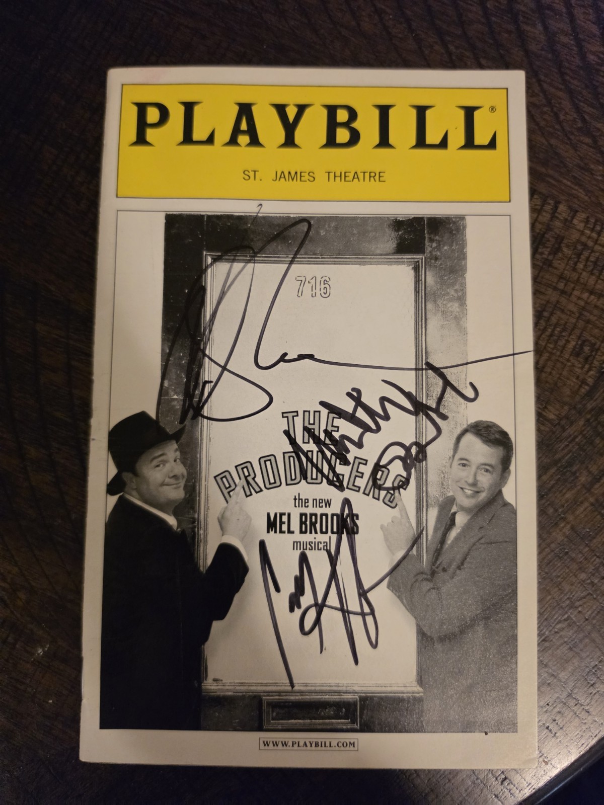 Matthew Broderick & Nathan Lane Autograph; The Producers Playbill