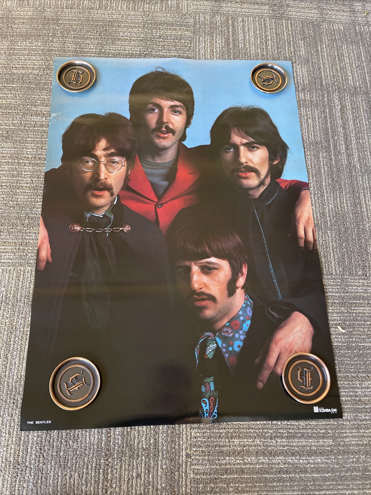 #94 THE BEATLES ORIGINAL JAPANESE PROMO POSTER EMI RECORDS JAPAN 29” X 20