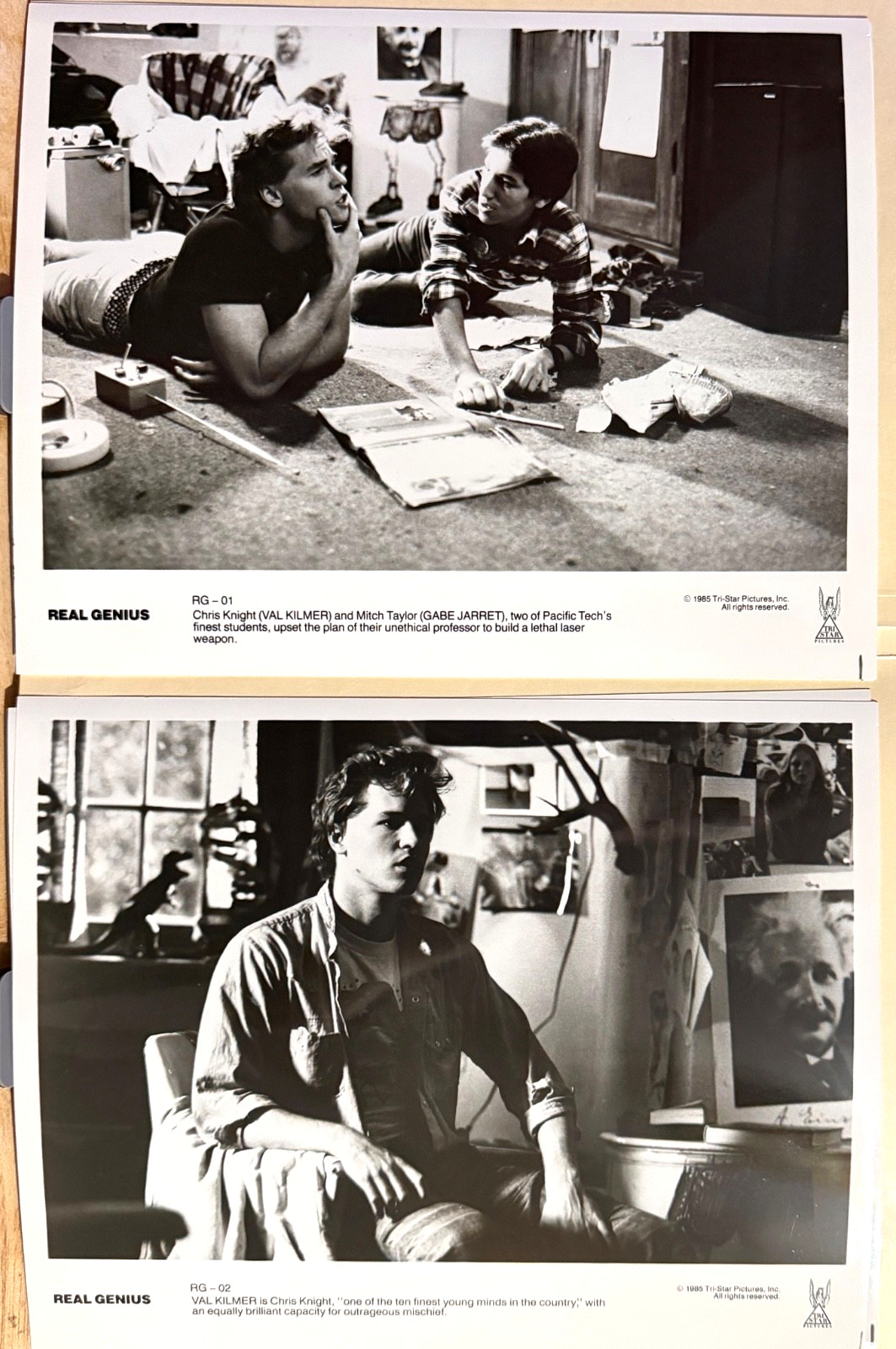 REAL GENIUS 1985 Movie Press Kit – 11 Black and White Promo Photos