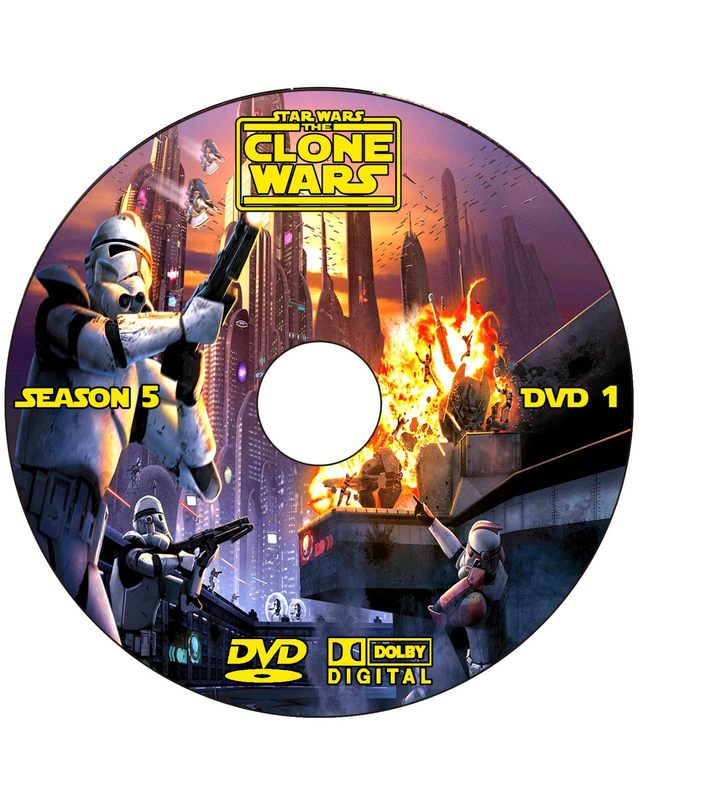 Star Wars The Clone Wars Animated Series Season 1-7 English Audio with Eng Subs