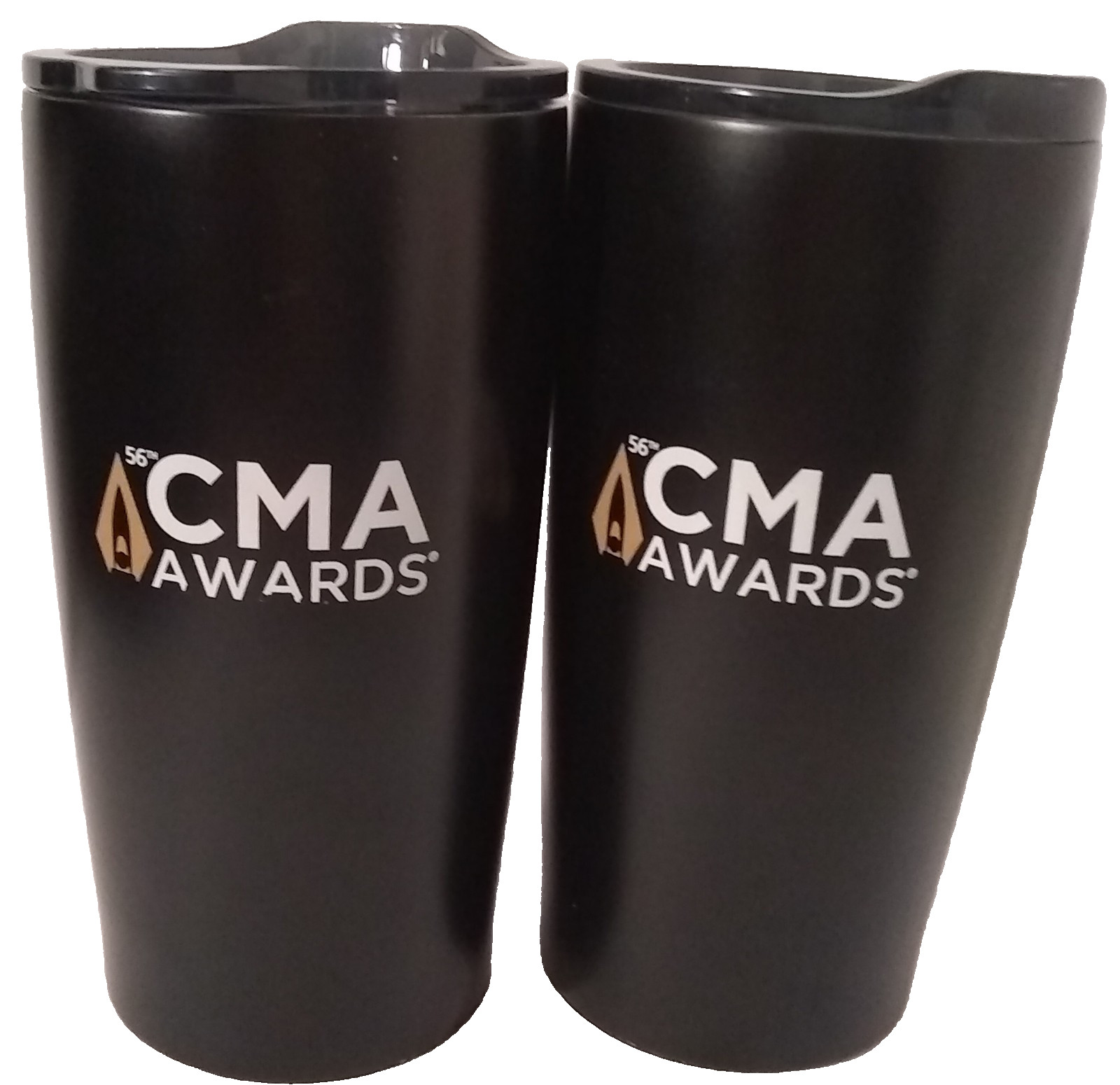 56th CMA Awards Country Music Tumbler Black Metal Travel Cup W Plastic Lid 2022