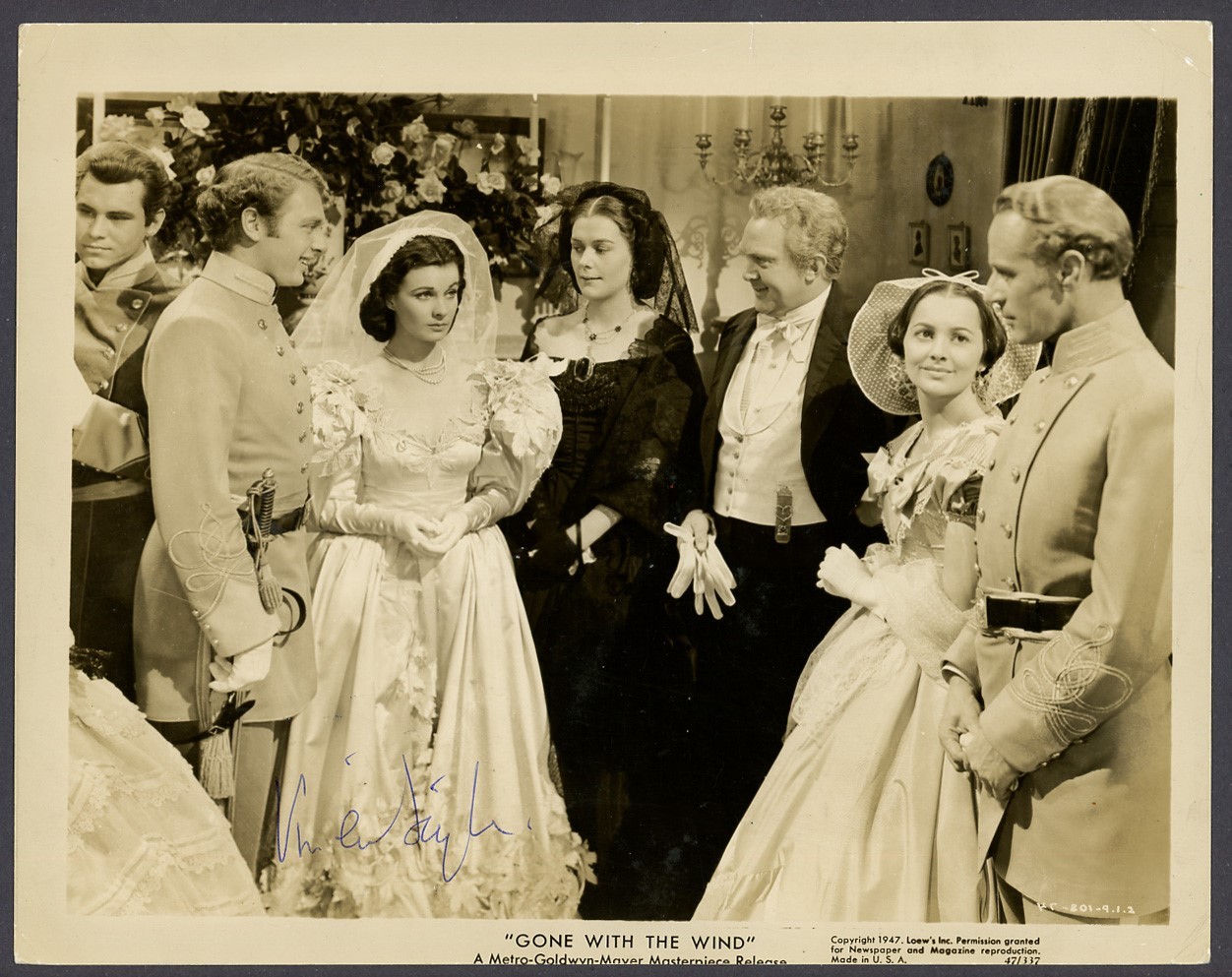 GONE WITH THE WIND original movie photo VIVIEN LEIGH, DE HAVILLAND etc