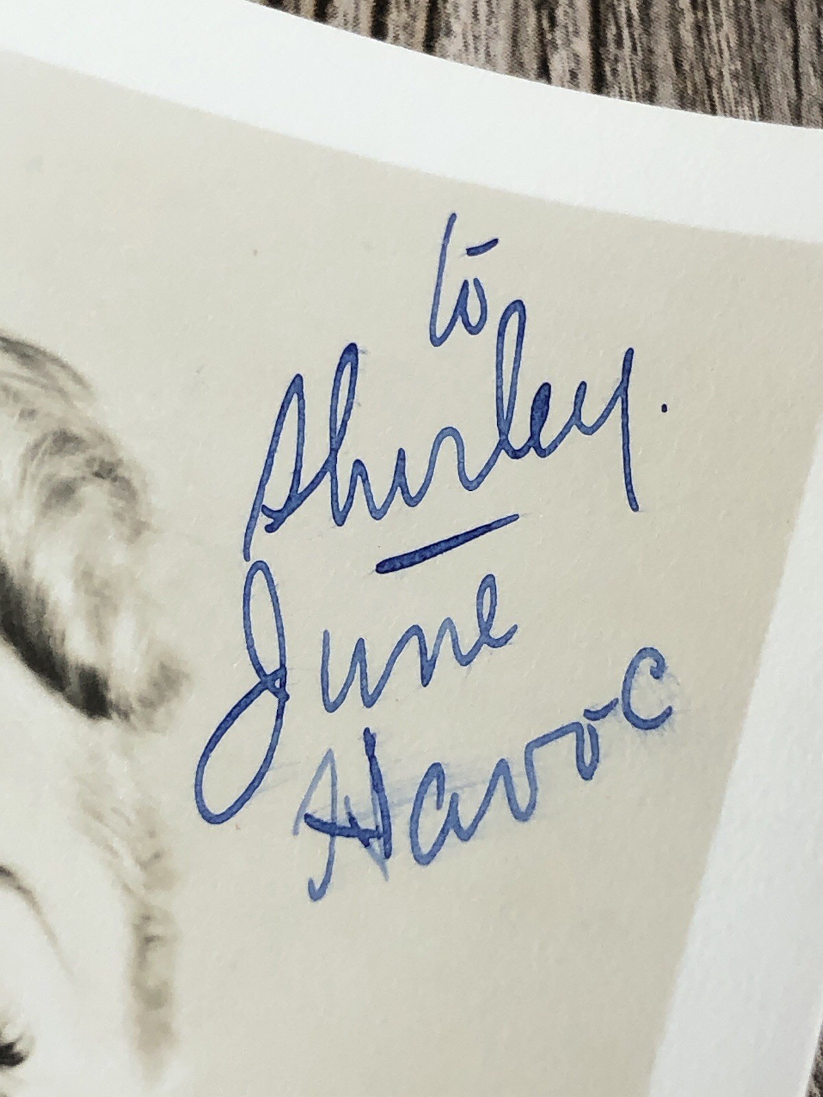 Vintage June Havoc Hollywood Publicity Autographed Signed Photo Print