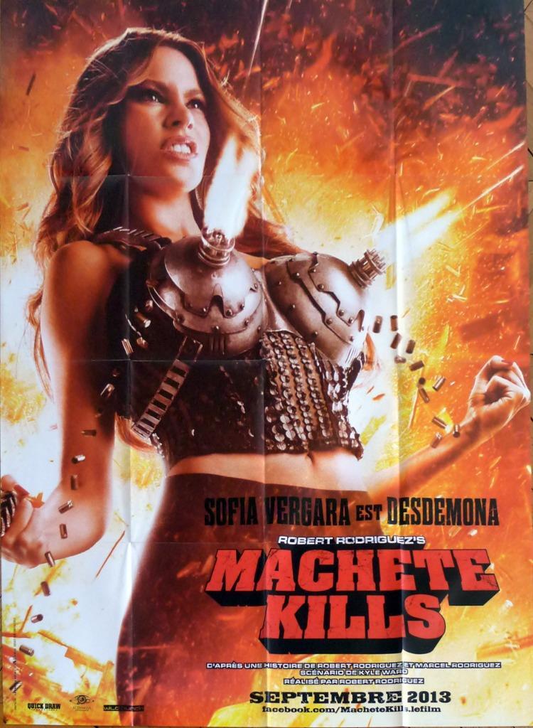 MACHETE KILLS – RODRIGUEZ / VERGARA – RARE ADVANCE ORIGINAL LARGE FRENCH POSTER
