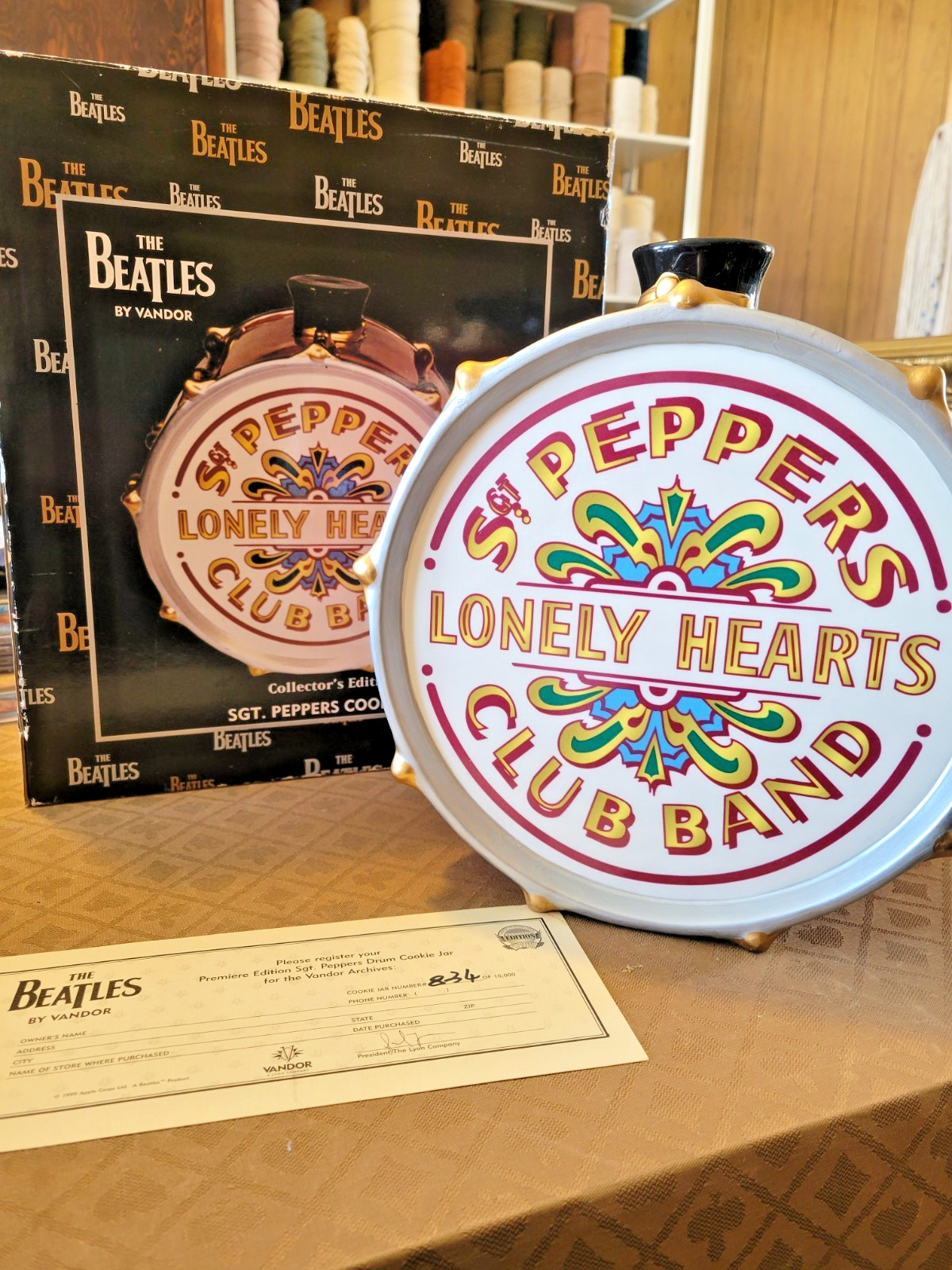 Sgt. Pepper’s Bass Drum Cookie Jar – Vandor Hand-Numbered Beatles Collectible