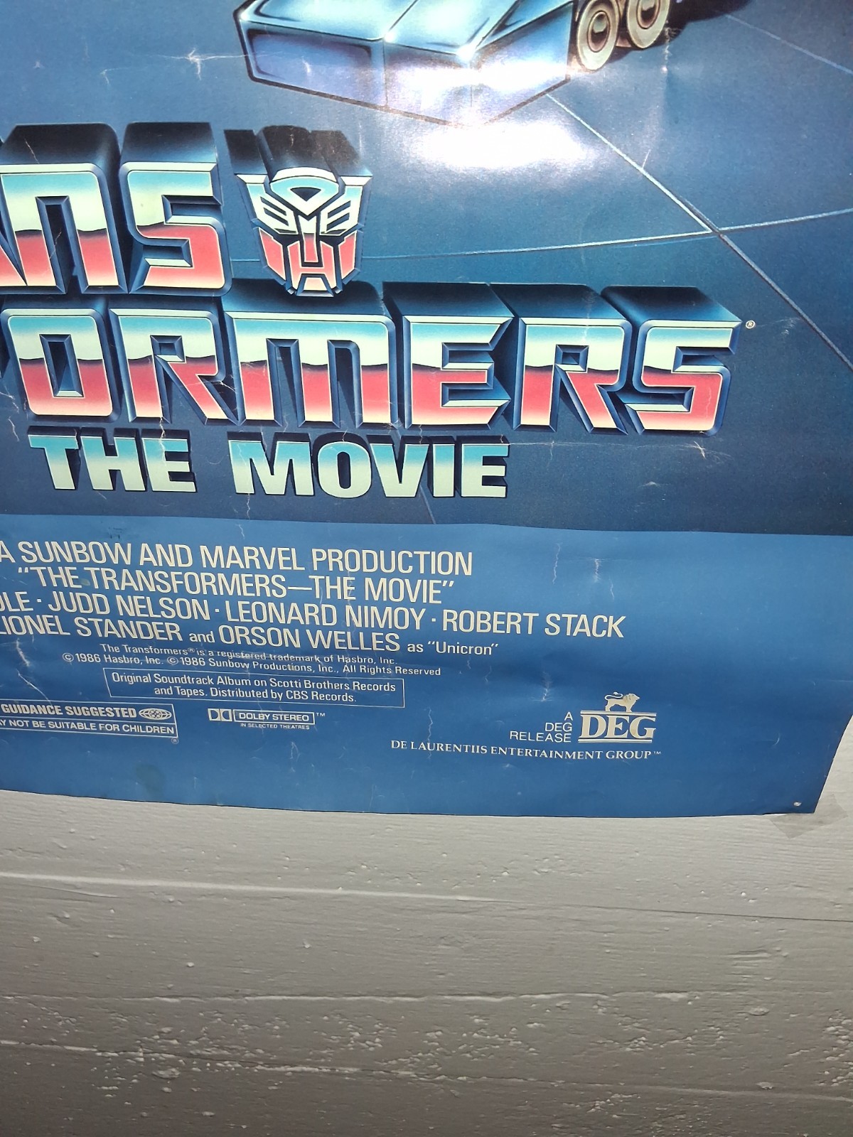 Transformers The Movie 1986 original movie poster 22″ x 36″