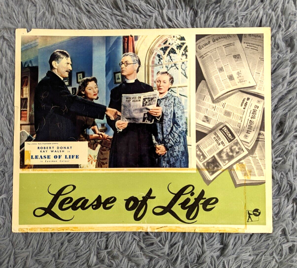 Lease Of Life 1954 Original Lobby Card Movie Poster Robert Donat Kay Walsh UK