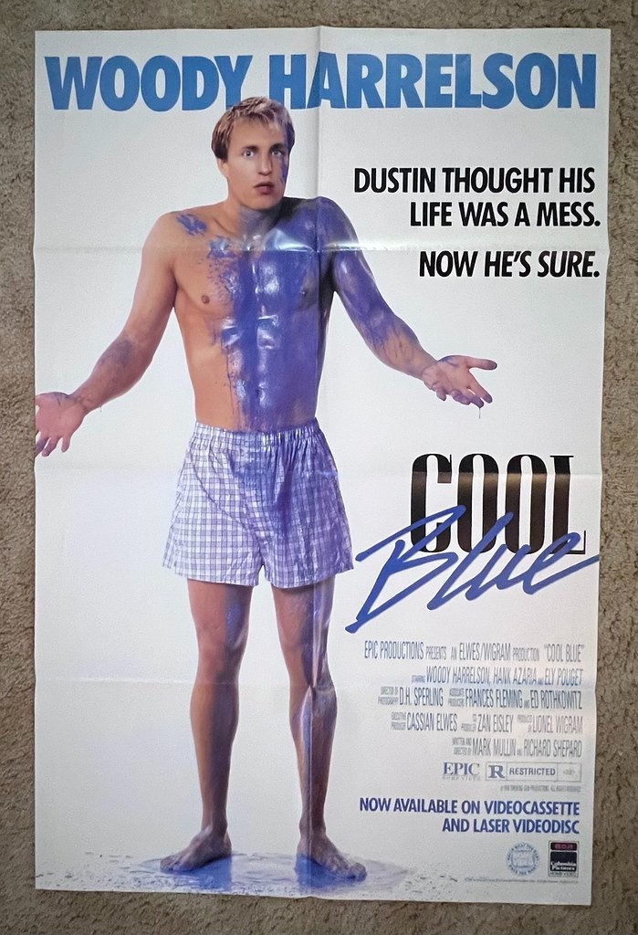 Cool Blue 1989 Video Release Movie Poster 26×40 Woody Harrelson Hank Azaria