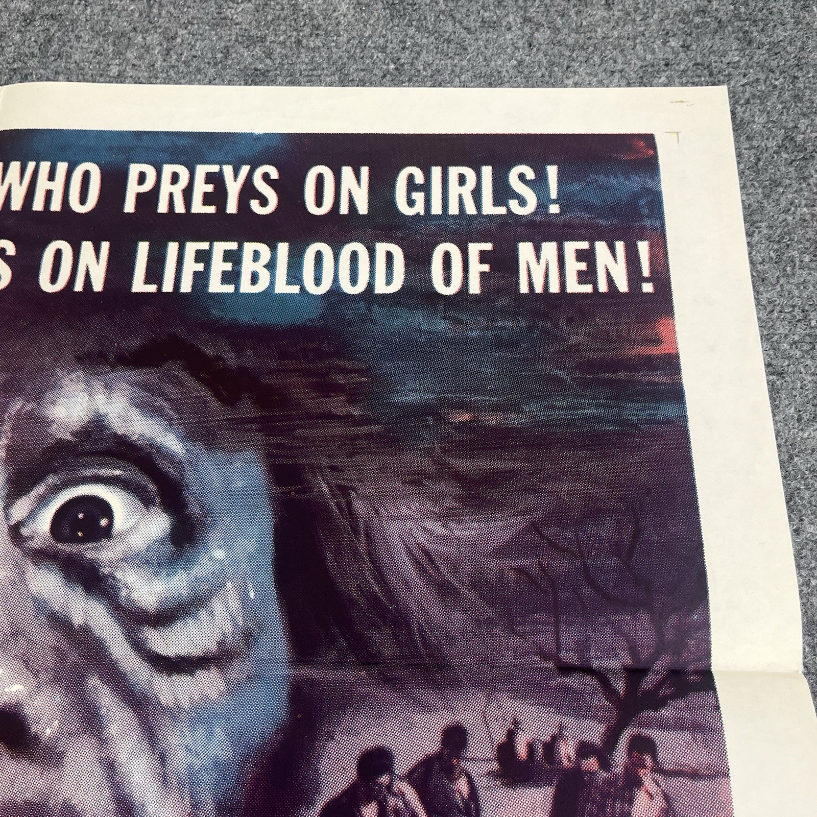 VTG 1960 The Vampire and the Ballerina Horror Movie Poster 27×41 United Artists