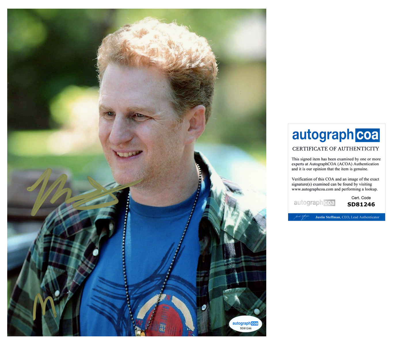 * MICHAEL RAPAPORT * signed 8×10 photo * INSIDE OUT * ACOA *