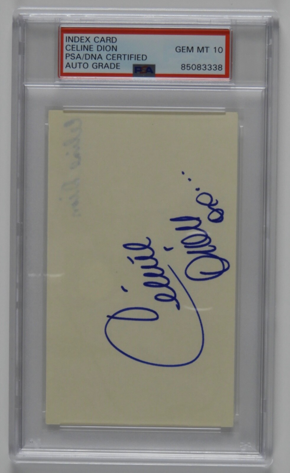 Celine Dion PSA COA Signed Autograph Cut Encapsulation Gem Mint 10