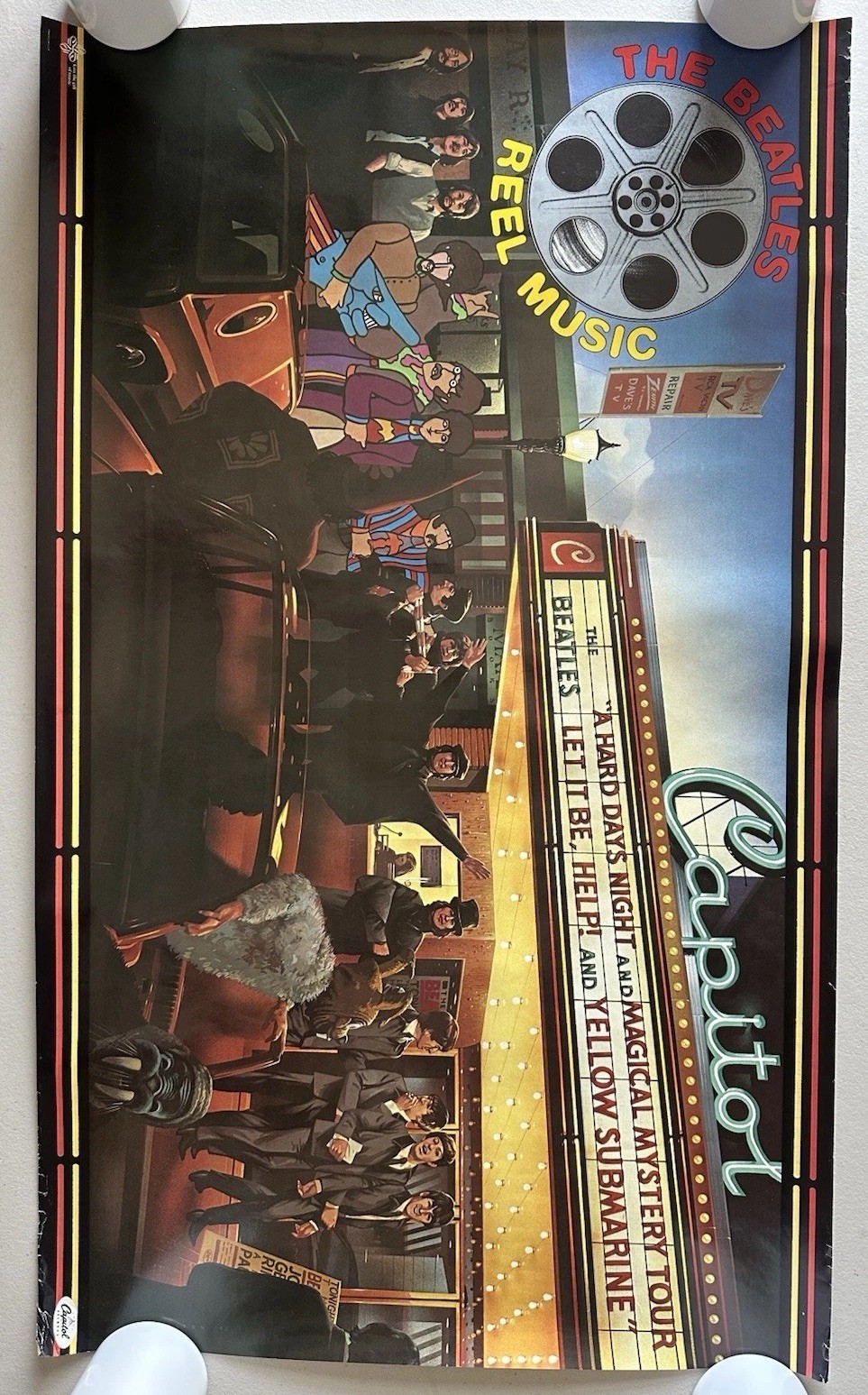 Beatles Reel Music 1982 Capitol Records Original Promo Poster 18×30