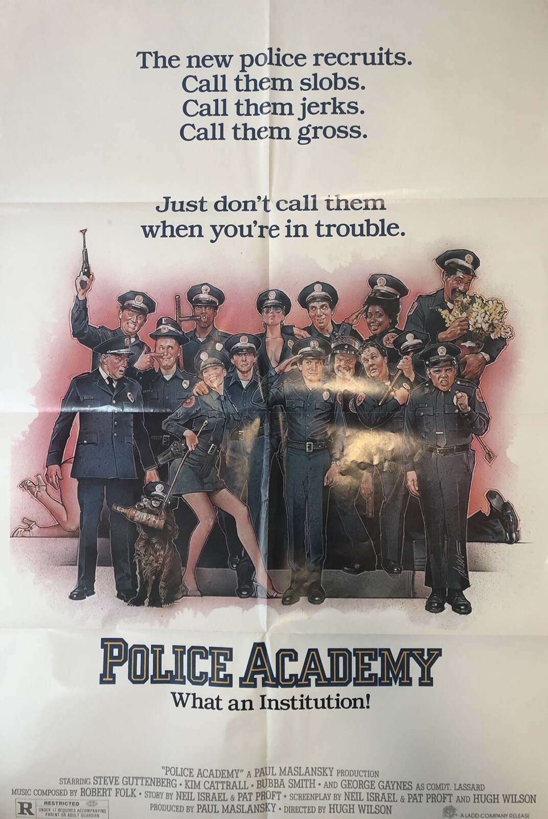 Police Academy Movie Promo Jacket of Leslie Easterbrook Callahan Large + Poster