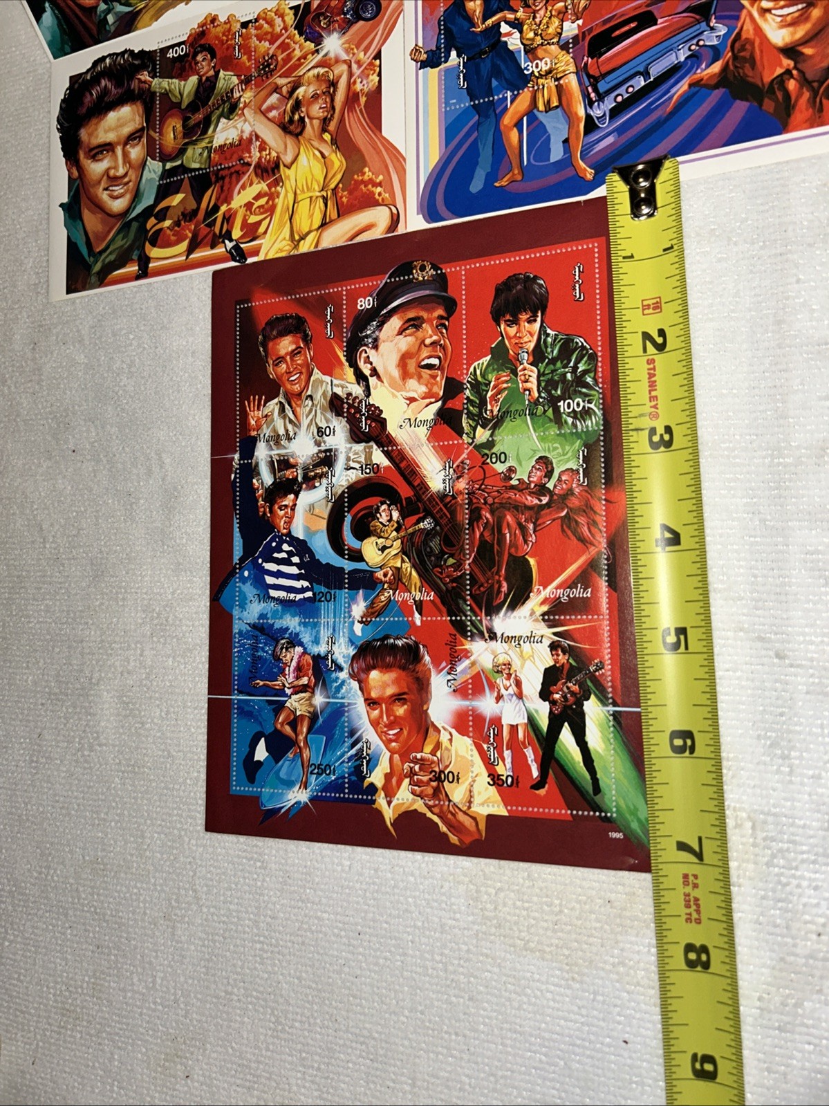 All 5 Pc Set Elvis Presley Limited Edition Postage Stamp Mongolia Army Family🎥