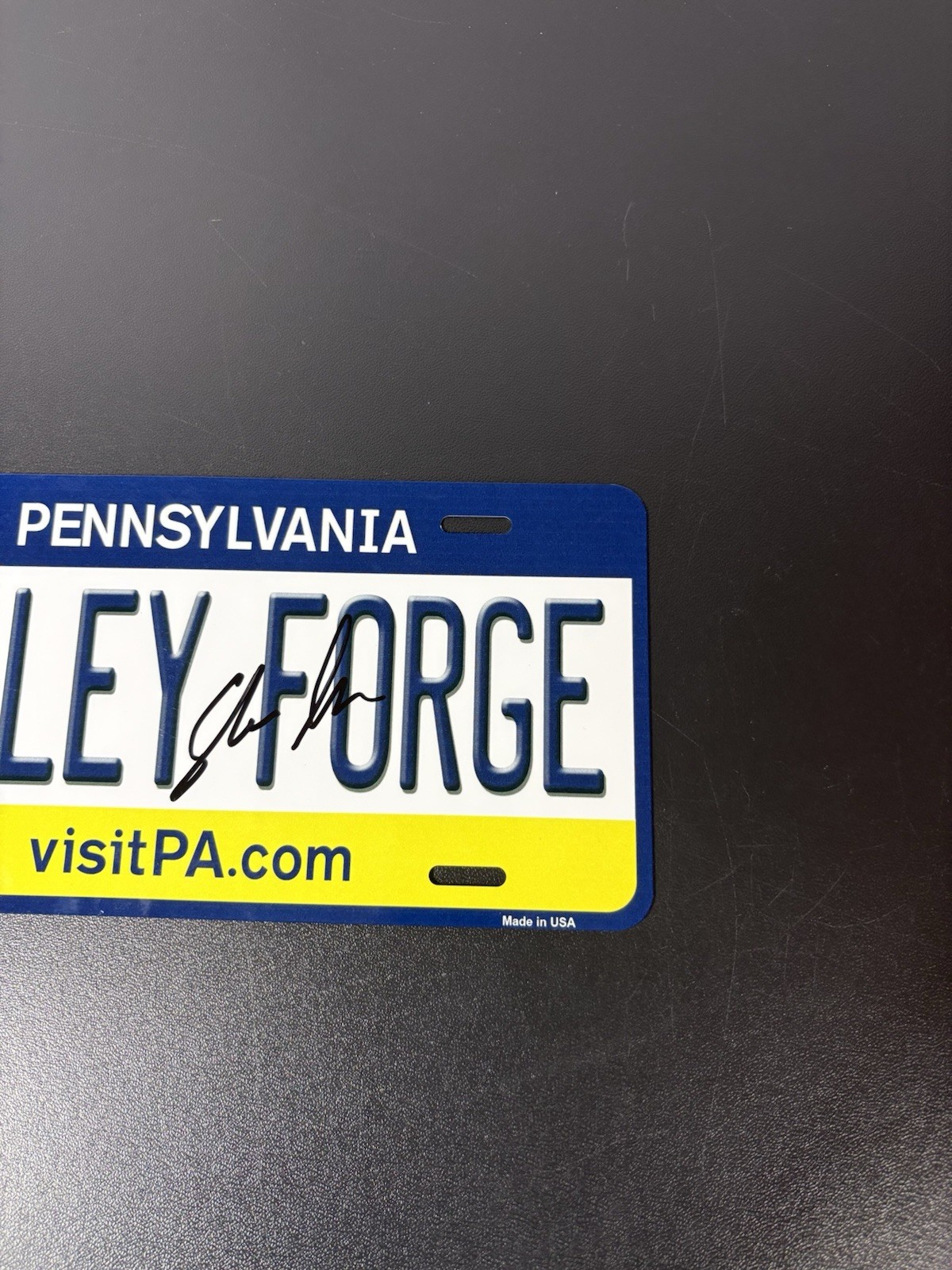 Shane Gillis Signed Valley Forge License Plate Autographed Tires Rare JSA COA