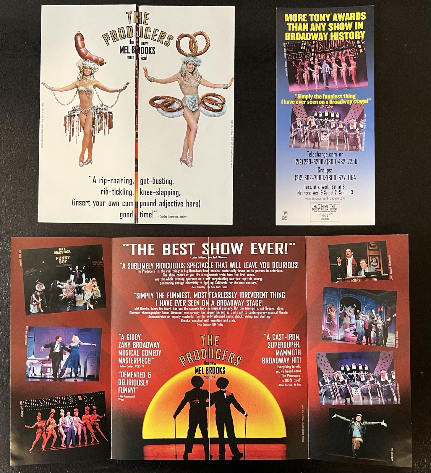 The Producers Broadway Bundle Nathan Lane Playbill Props Flyers Program Lot