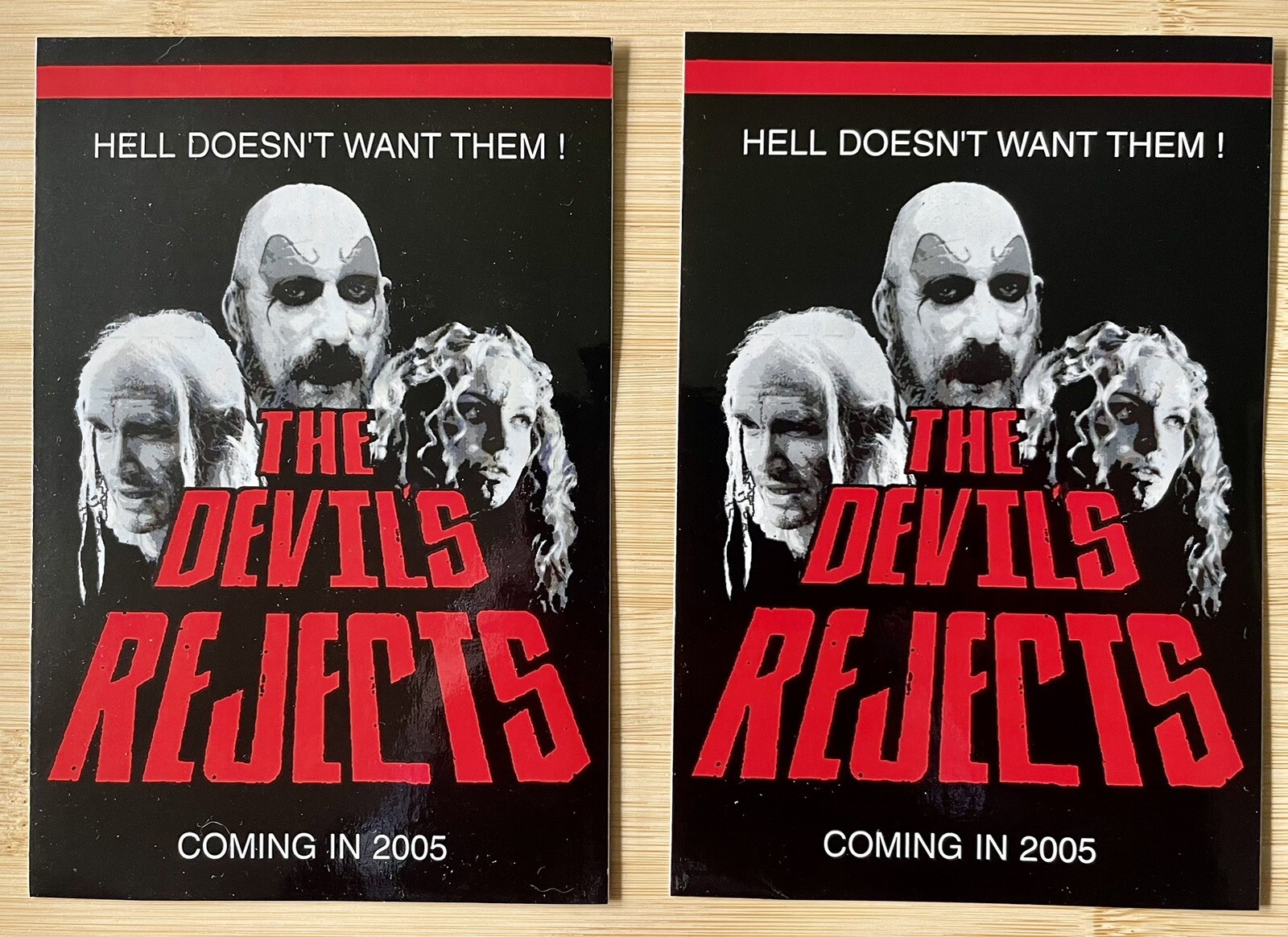 The Devils Rejects promo postcard/sticker 2005 Rob Zombie Sid Haig House of 1000