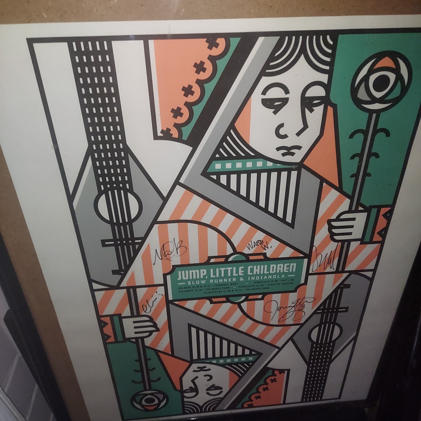 AUTOGRAPHED Music Farm Poster JUMP LITTLE CHILDREN Charleston FS Signed RIP L@@K