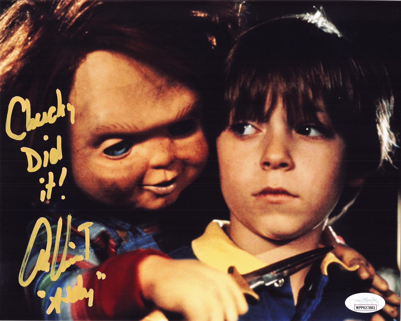 Alex Vincent Signed Childs Play 8×10 Photo Chucky Autograph Andy Barclay JSA 882