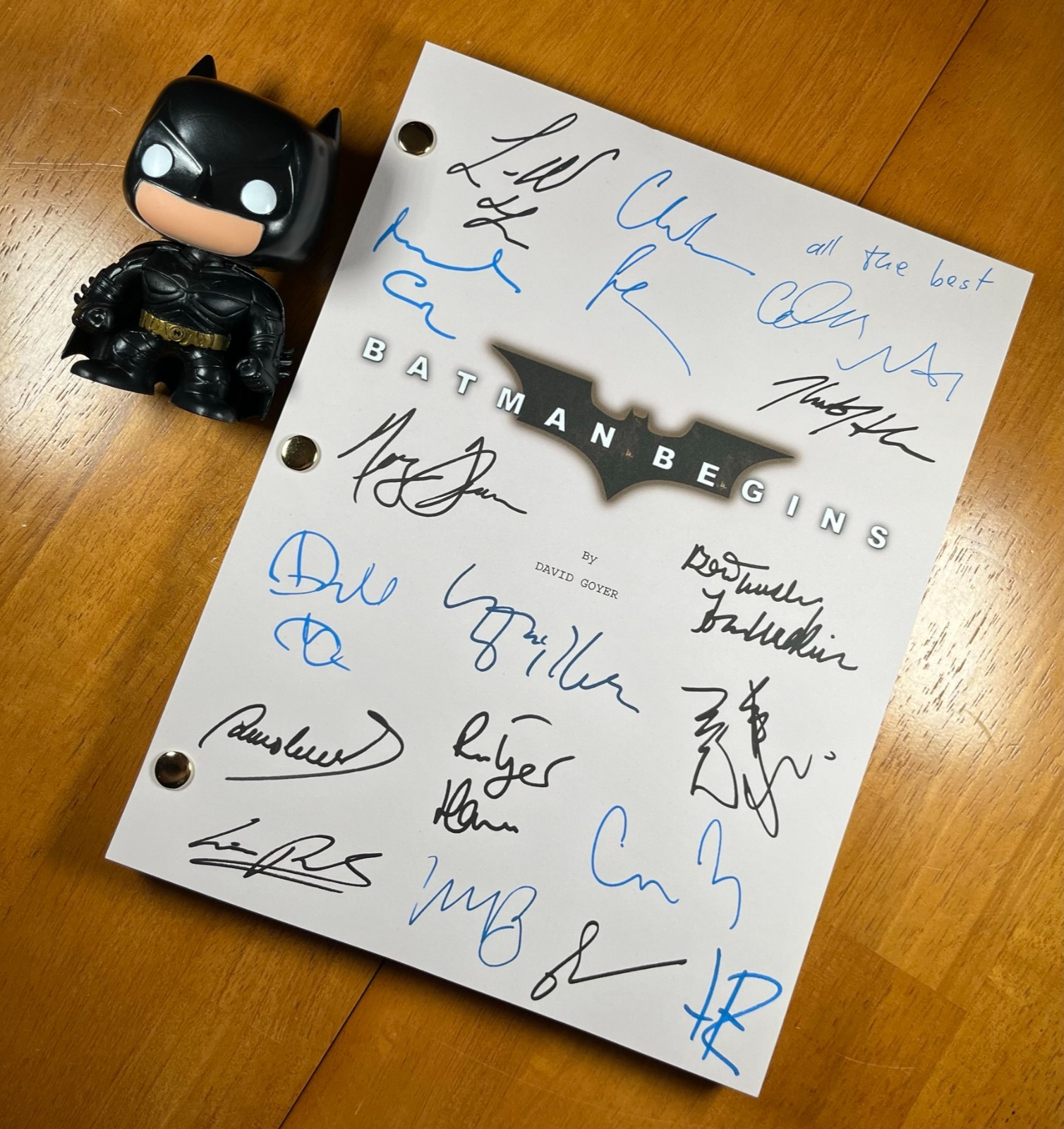 The Dark Knight Trilogy Scripts Signed- Autograph Reprints- Batman, Joker, Bane