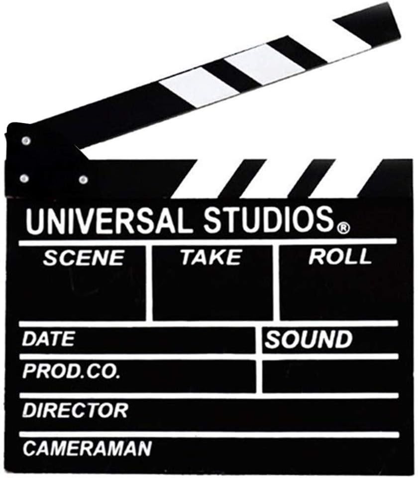 Hollywood Clapper Board – Wooden Film Directors Clapboard for Party Decor 12″x11