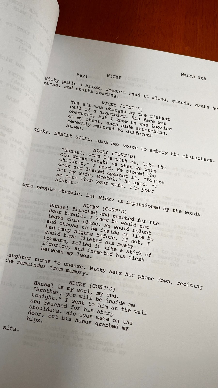 Obsession Script Signed- Autograph Reprints- Inde Navarrette- Horror