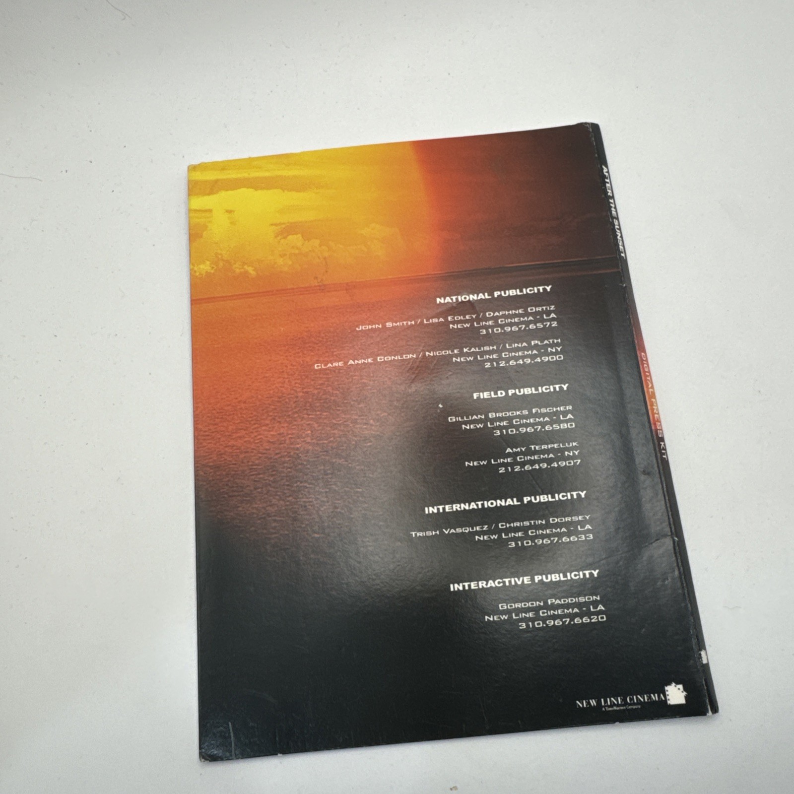After The Sunset Digital Press Kit Pierce Bros an Salma Hayek New Line Cinema