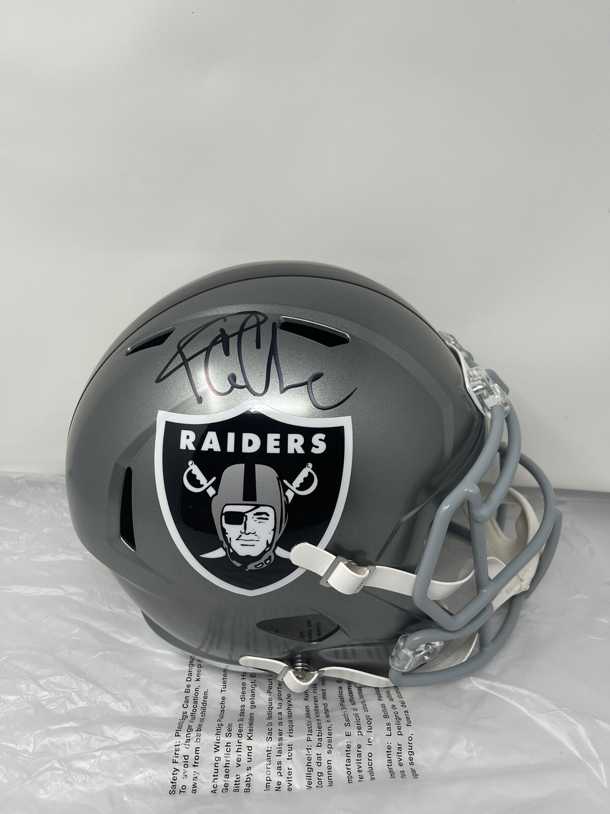 Ice Cube Signed Raiders Full Size Flash Helmet Beckett COA W/Case NWA 1