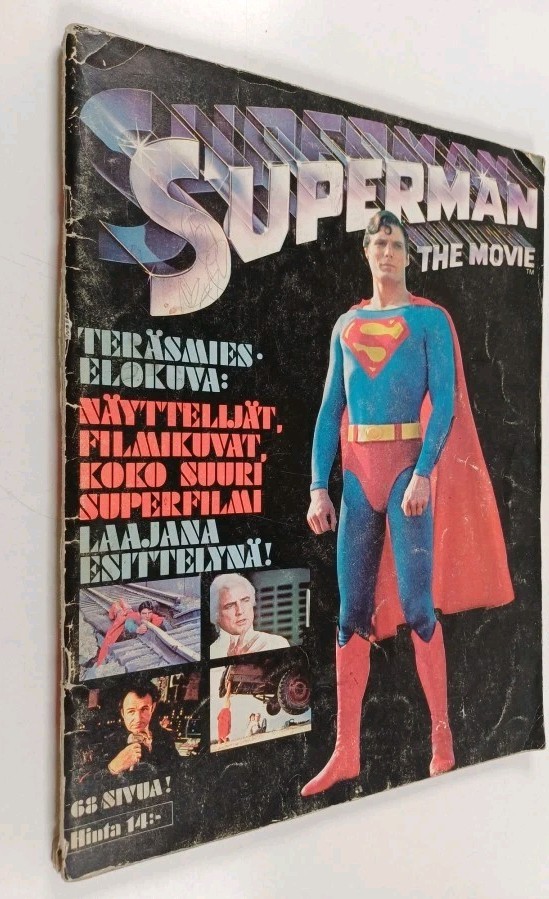 Superman The Movie 1978 Finnish Finland Movie Adaptation Book Magazine