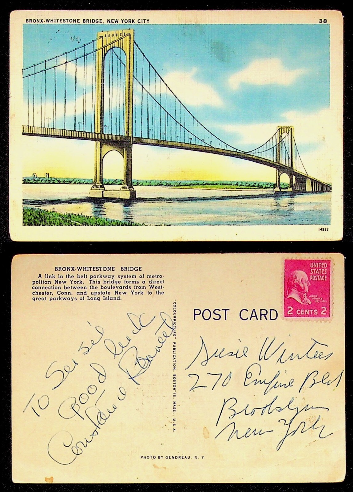 Constance Bennett Signed Postcard 1949 Autograph Actress To Susan Winters