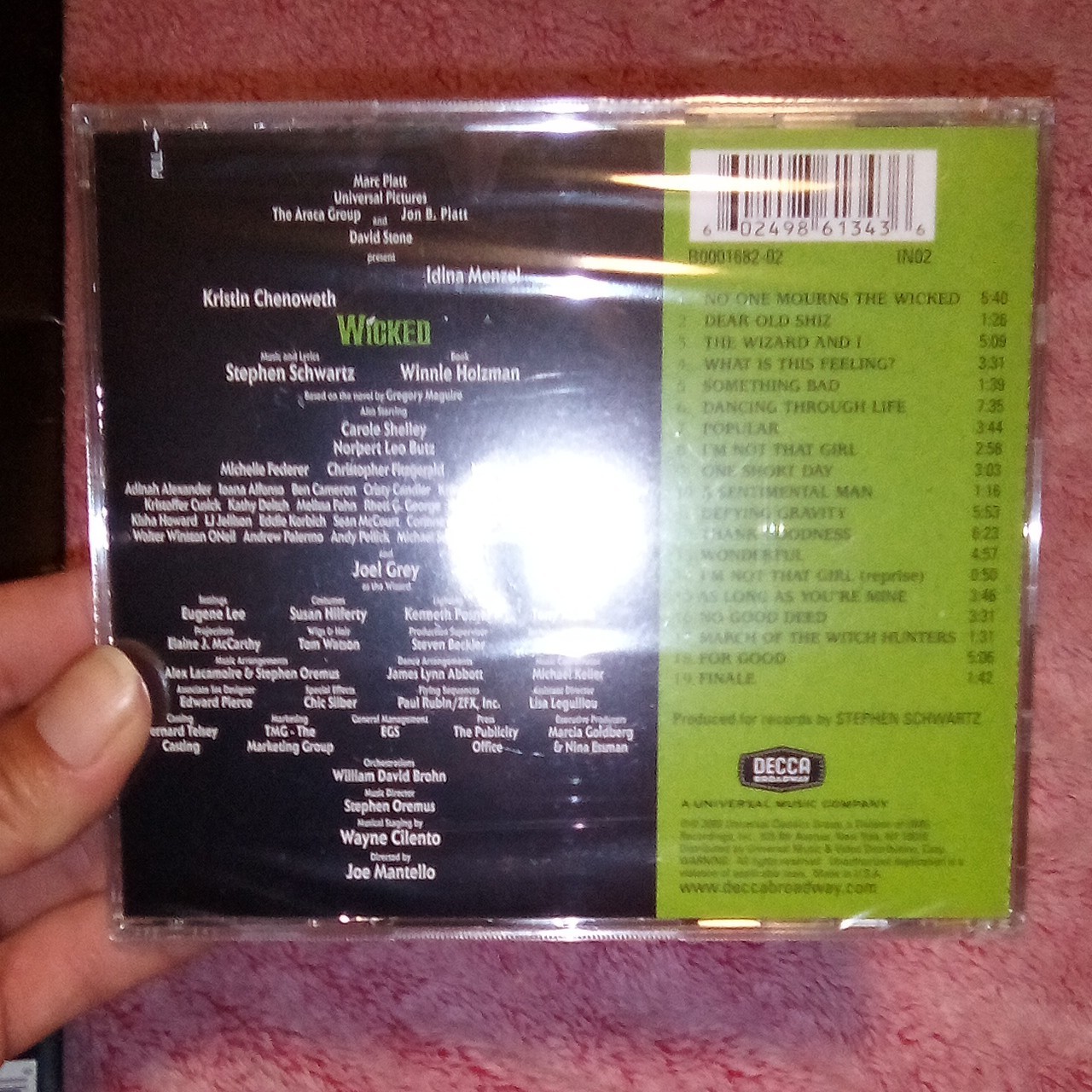 Wicked Broadway Musical Deluxe Program Book w/ Decca Original Cast Album CD New