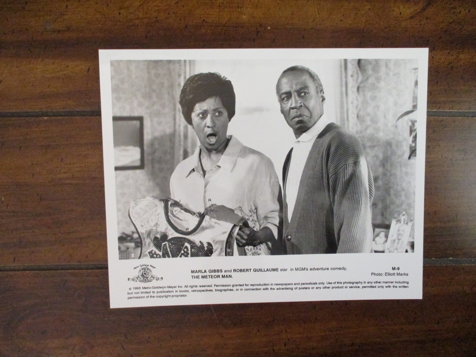 (THE METEOR MAN)Robert Guillaume/Marla Gibbs/1997 10 x 8 Black/White Press Photo