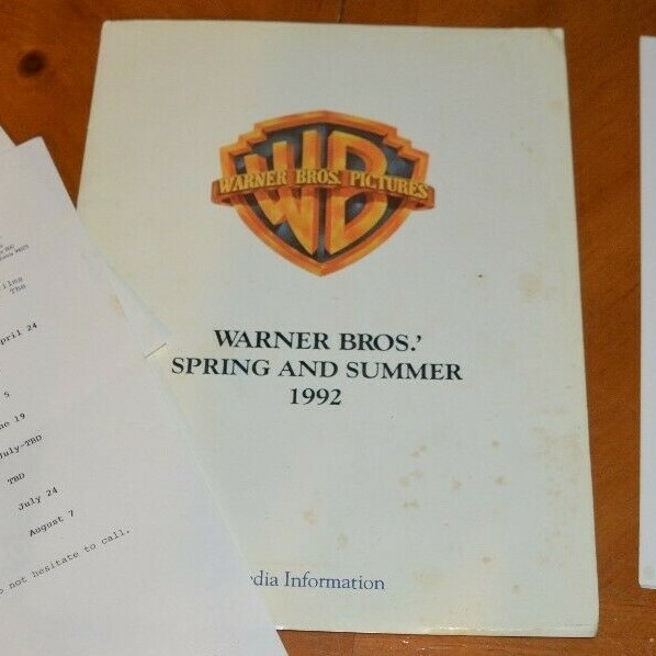 PRESS KIT WARNER BROS,’ SPRING AND SUMMER 1992 MEDIA INFORMATION NO PICTURES