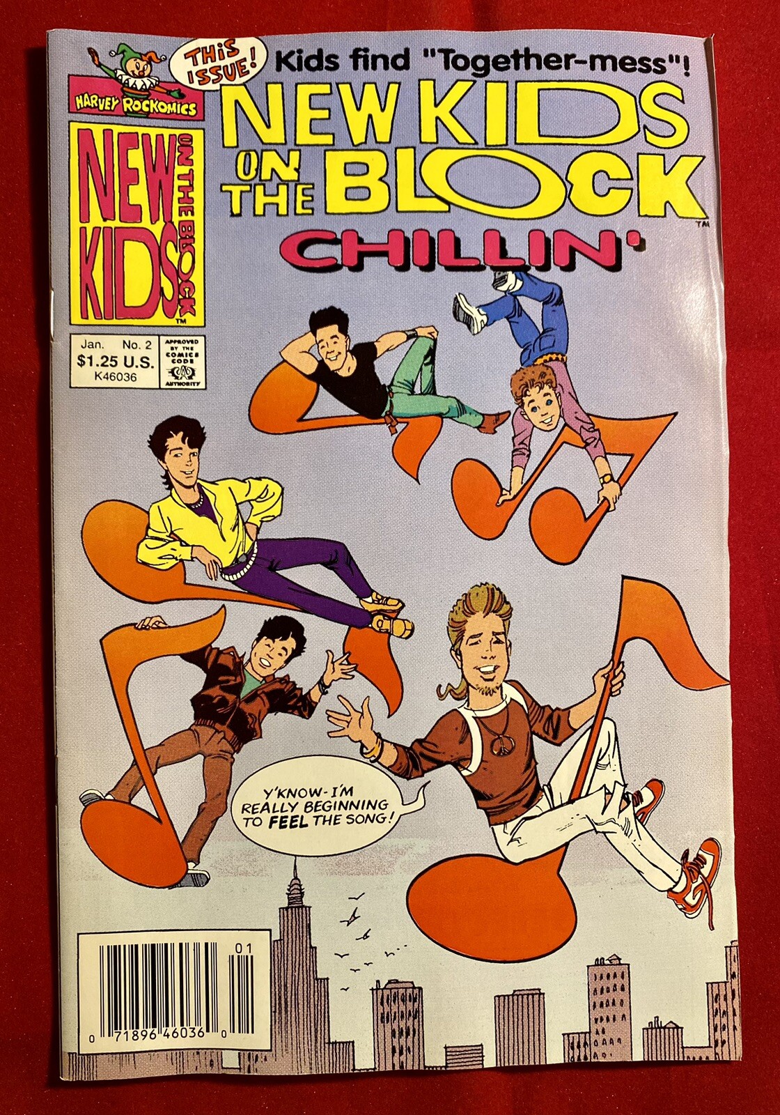 Harvey Rockcomics THE NEW KIDS ON THE BLOCK Chillin’ #2 Comic Book January 1991