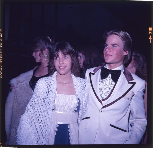 Kristy McNichol & date 1970’s at event candid Original 2.25 x 2.25 Transparency