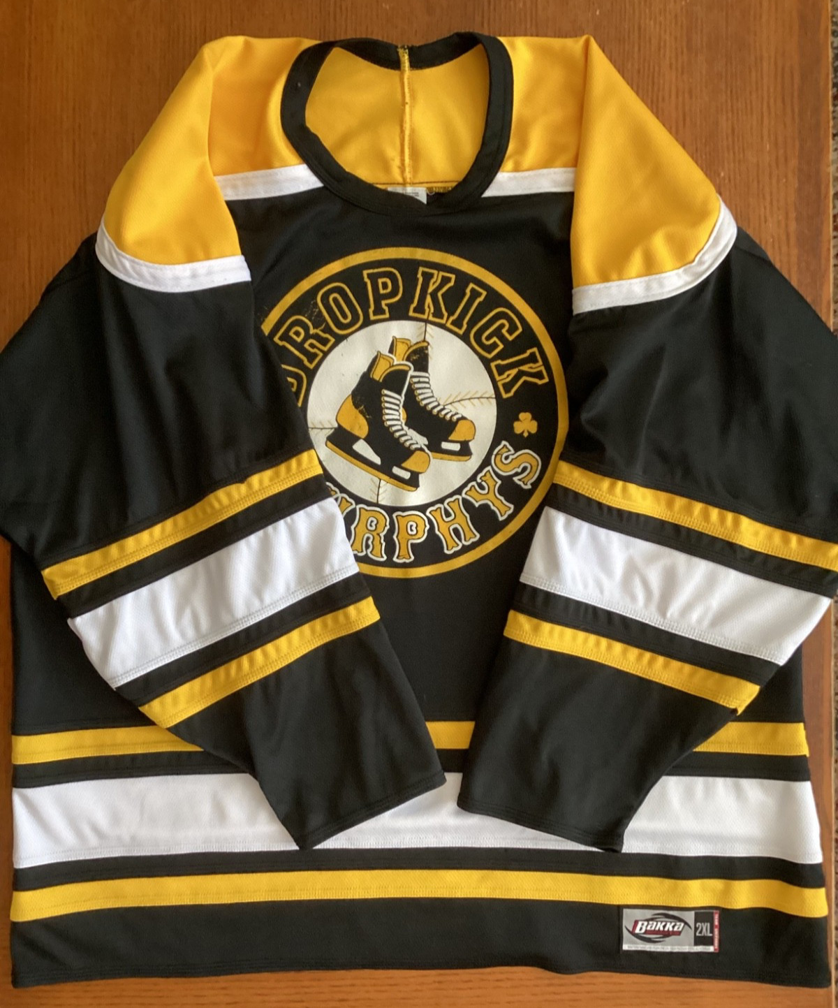 Dropkick Murphys #17 Black & Yellow Hockey Jersey size 2XL