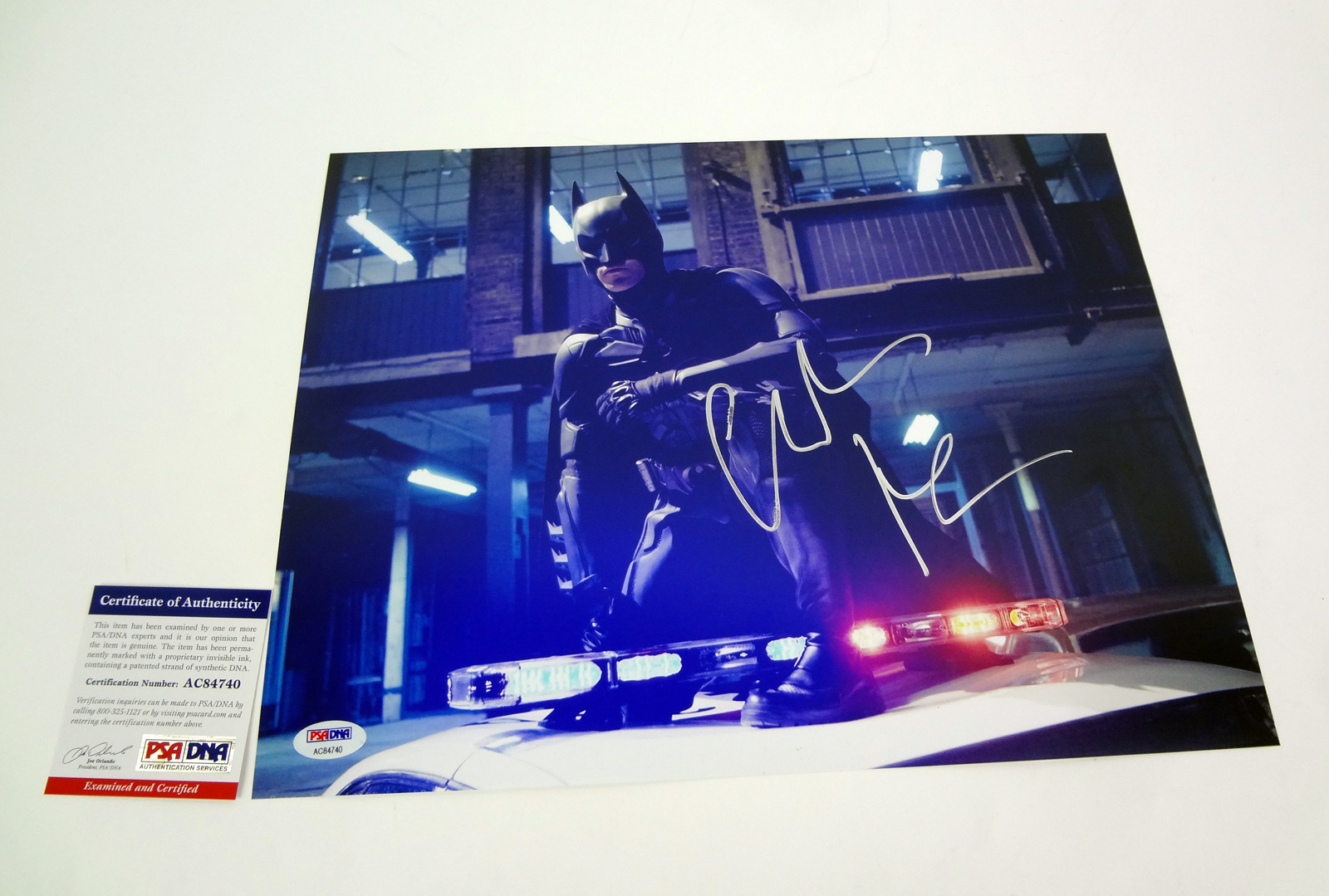 Christian Bale Batman The Dark Knight Signed Autograph 11×14 Photo PSA/DNA COA C