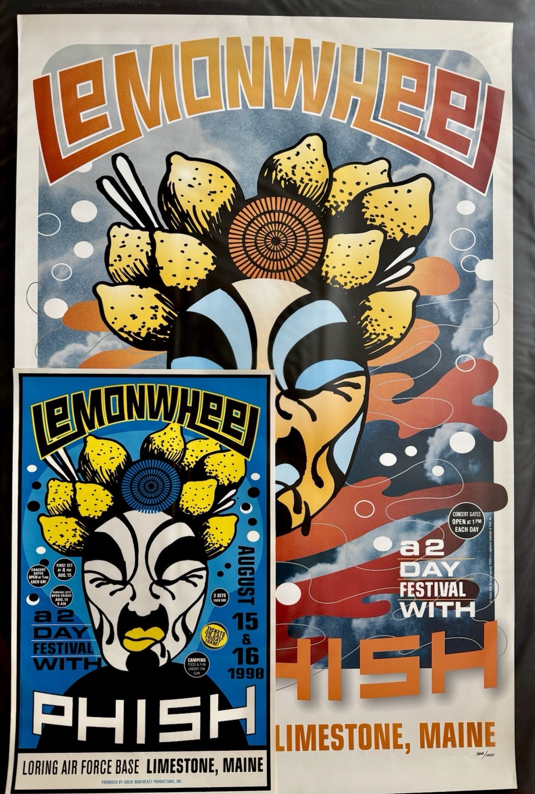 Phish 1998 LemonWheel Festival Poster Print – Embossed – #365/1000 – Dan Sharp