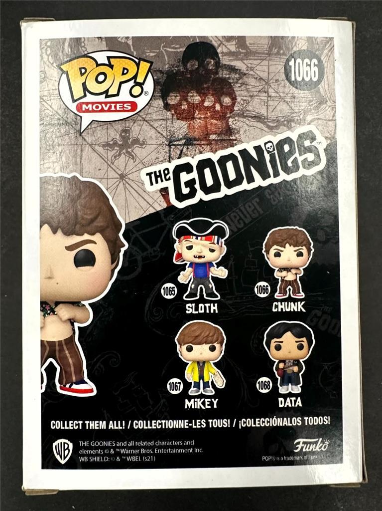 Jeff Cohen signed Goonies “Truffle Shuffle Chunk” Funko Pop! auto ~ Beckett BAS